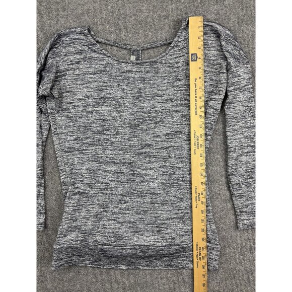 Athleta Sweater Womens Small Gray Long Sleeve Lightweight Open Back Pullover Top - Picture 2 of 7